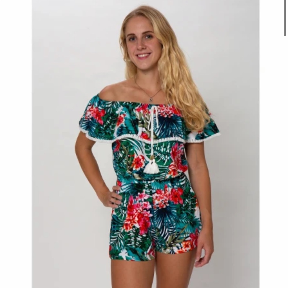 Derek Heart Off the Shoulder Romper